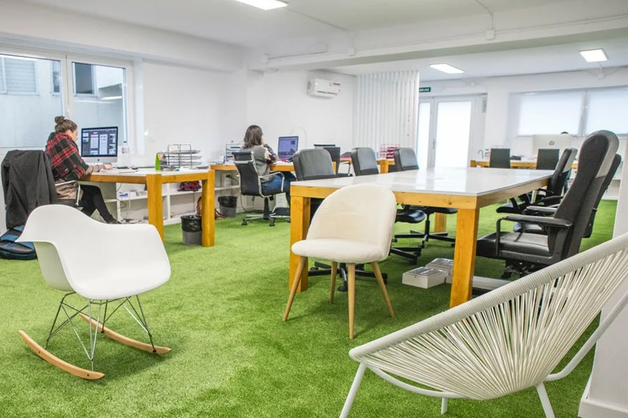 The Best Fake Grass for an Office (photo)